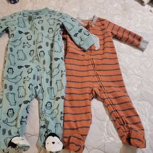 Sleepers. Set of 2.  3-6 month. Simple joys Carters